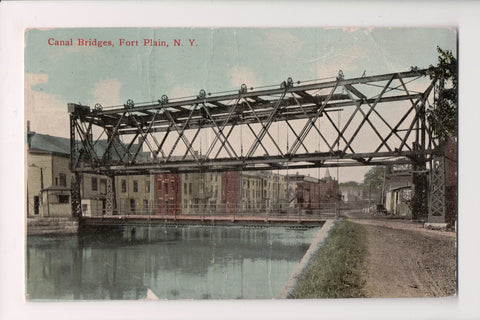 NY, FORT PLAIN - Canal Bridges (original SOLD) D18096