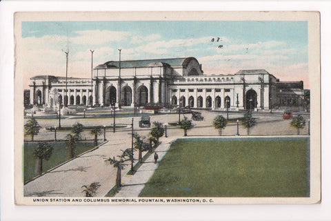 DC, Washington - Union Station and Columbus memorial fountain - S01740