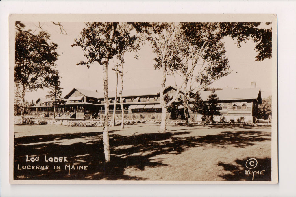 ME, LUCERNE - Log Lodge - Klyne RPPC - DG0006