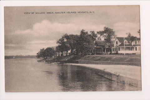 NY, SHELTER ISLAND HEIGHTS - Willow Walk view - 1948 card - DG0016