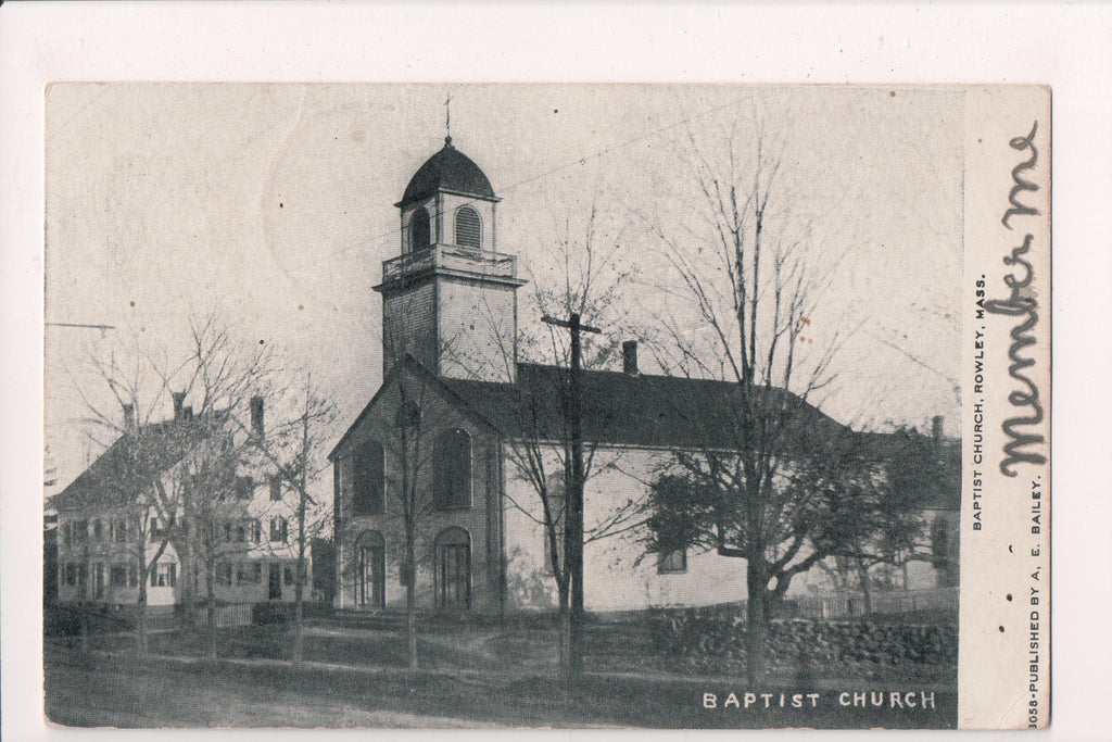 MA, Rowley - Baptist Church - A E Bailey pub - E04179