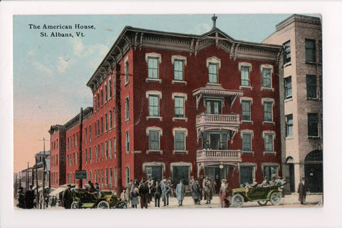 VT, ST ALBANS - The American House - @1912 postcard - E05031