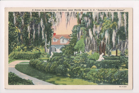 SC, MYRTLE BEACH - BROOKGREEN GARDENS - @1941 postcard - E05041