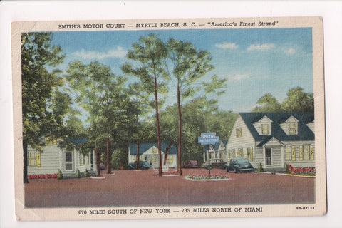 SC, Myrtle Beach - SMITHs MOTOR COURT - vintage postcard - E05049