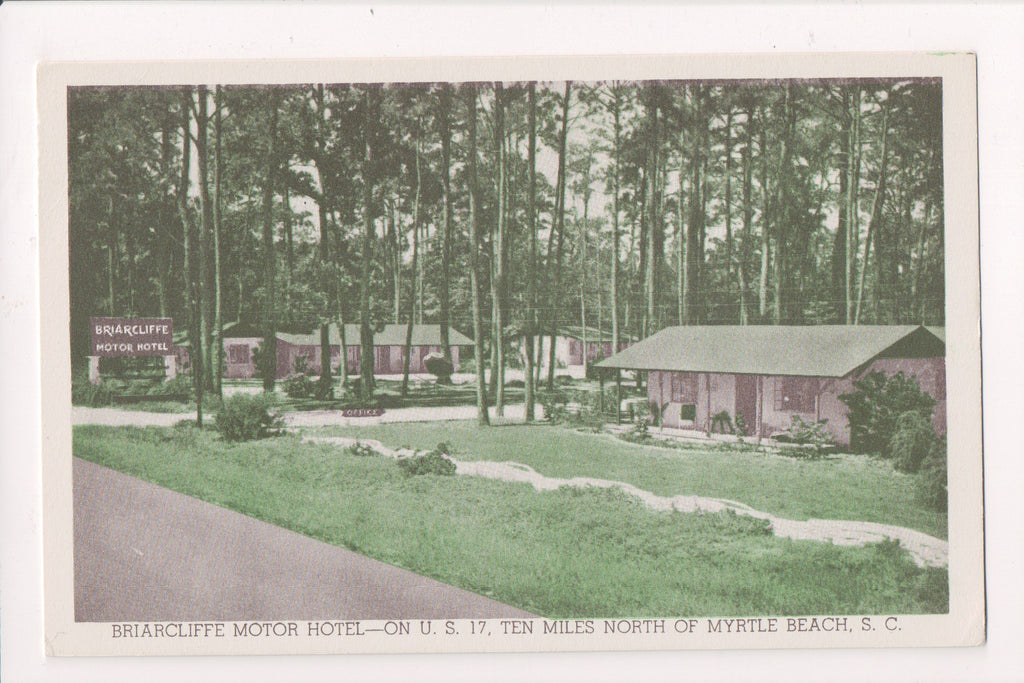 SC, Myrtle Beach - BRIARCLIFFE Motor Hotel - vintage postcard - E05052