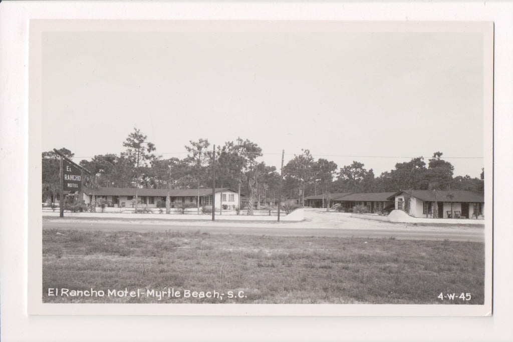 SC, MYRTLE BEACH - EL RANCHO Motel - vintage RPPC postcard - E05063-sc