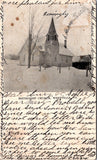 VT, WESTVILLE - Methodist Church, in snow - 1908 postcard - E09071
