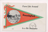 Canada - HEMMINGFORD, QC - Banner greeting (original SOLD) E09132