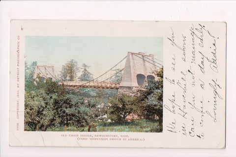 MA, Newburyport - Old Chain Bridge, 1st suspension one in America - E10186