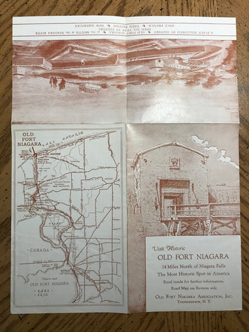 NY, YOUNGSTOWN - Old Fort Niagara brochure, map (original SOLD) E10292