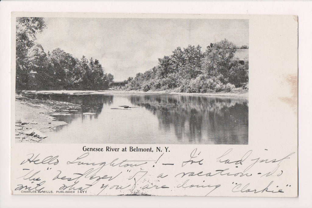 NY, BELMONT - Genesee River - Charles Mills Pub - E10396