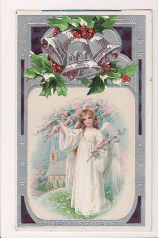 Xmas postcard - Christmas - Angel under Silver Bells - E10551