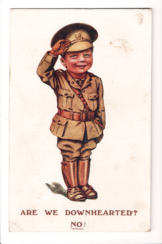 Misc - Military boy in army uniform, saluting - @1916 postcard - E10626