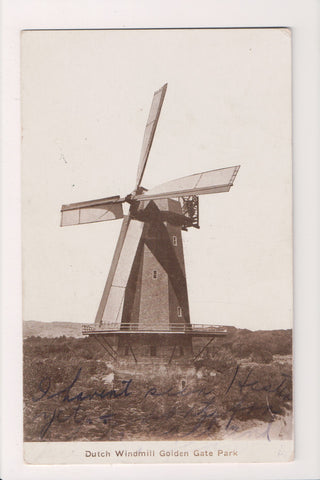 CA, San Francisco - Golden Gate Park, Dutch Windmill - postcard - E17032