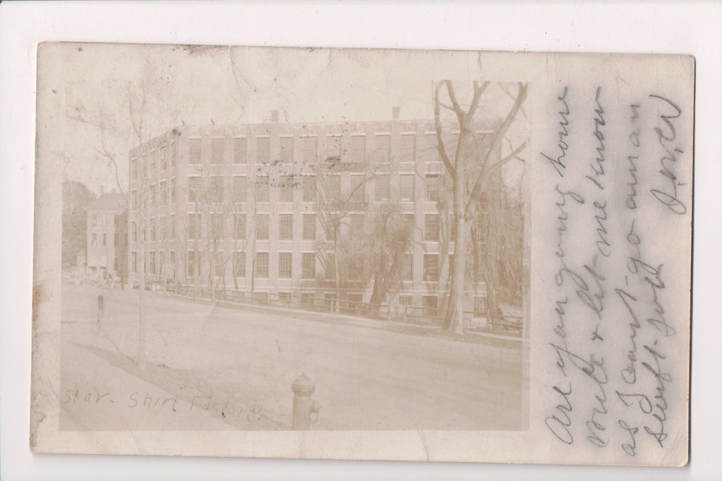 CT, BRIDGEPORT - Star Shirt Factory building, fire hydrant (original SOLD) E17043