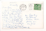 NC, FONTANA - dam approaching river and bridge - 1950 RPPC - E17069