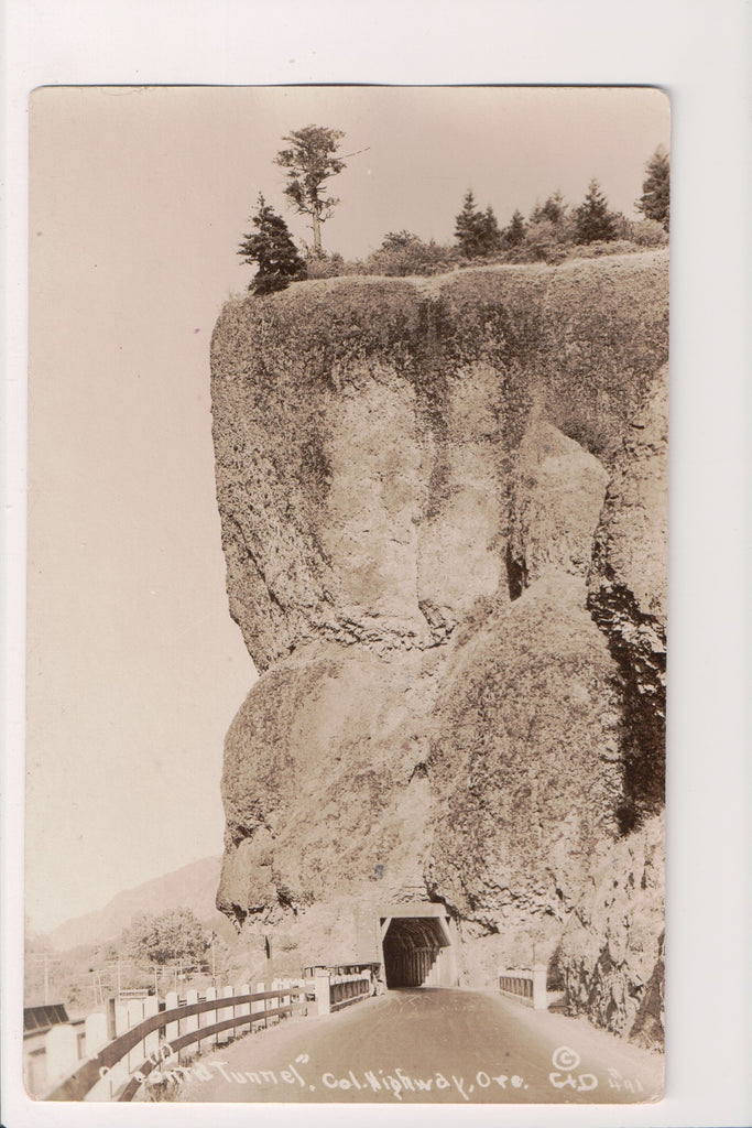 OR - Oneonta Tunnel - Columbia Highway - C and D RPPC - E17076