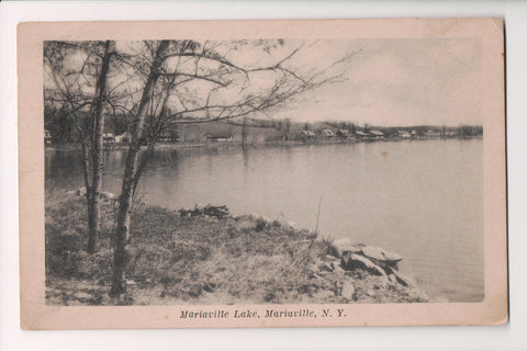 NY, Mariaville - Mariaville Lake and shoreline postcard - E17078