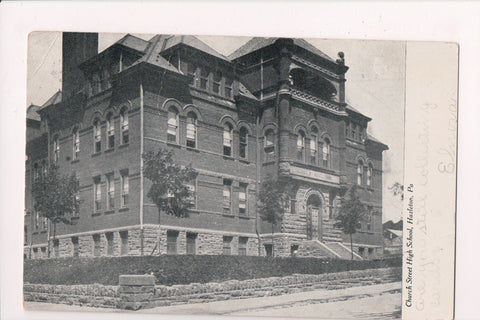 PA, Hazleton - Church Street High School, 1908 postcard - EP0055