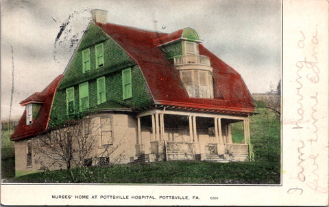 PA, Pottsville - Pottsville Hospital Nurses Home - 1907 postcard - EP0056