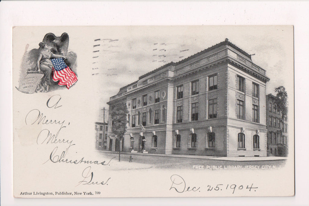 NJ, JERSEY CITY - Free Public Library - Livingston Publisher - EP0091