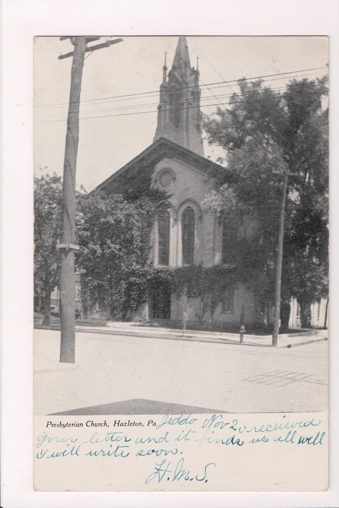 PA, Hazleton - Presbyterian Church, 1906 postcard - EP0134