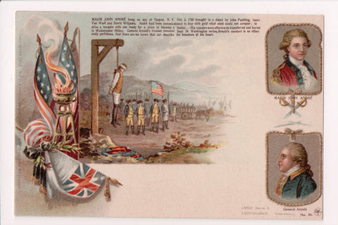 Patriotic postcard - Hanging of John Andre - Lange Serie II (original SOLD) EP0135