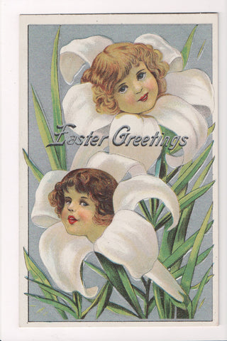 Easter - Fantasy, 2 girl faces in the middle of lily flowers, Davidson - C04032
