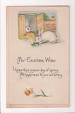 Easter - 2 white bunny rabbits - My Easter Wish postcard - C06430