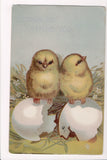 Easter - 2 chicks on broken shells, with silver embellishments - C17145