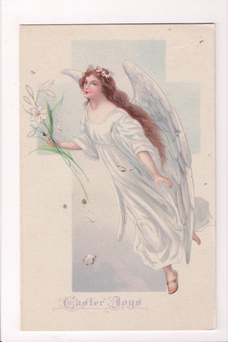 Easter - Floating angel with long hair and wings - Series 778 B - CP0053