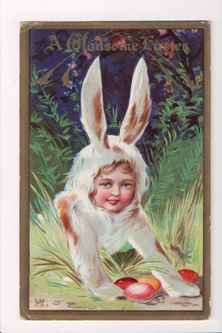 Easter - Girl dressed as a large bunny or hare - Nash E-42 - CP0601