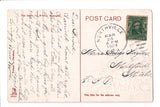 Easter - 6 angel heads with golden wings over a cross postcard - E03064