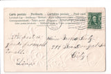 Easter - large pink egg with decorations, chicks postcard - F03104