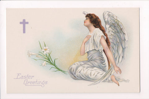 Easter - seated angel - Series 1706 A postcard - JJ0643