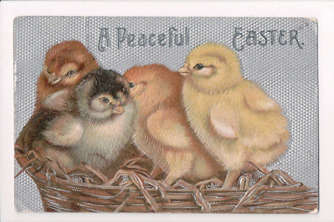 Easter - closeup of 4 little chicks, International Art Publ Co nr 878 - SH7389