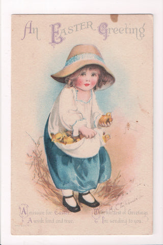 Easter - child with chicks in hand, Clapsaddle (ONLY Digital Copy Avail) - TG-0014