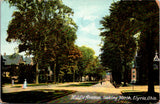 OH, Elyria - Middle Ave, people, houses - 1909 postcard - F03011