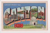 OH, CANTON - Large Letter greetings - Curt Teich - F03054