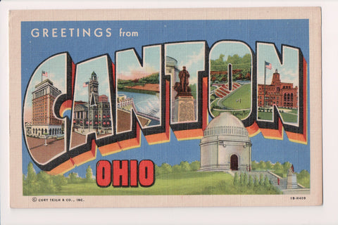 OH, Canton - Large Letter greetings - Curt Teich - F03054