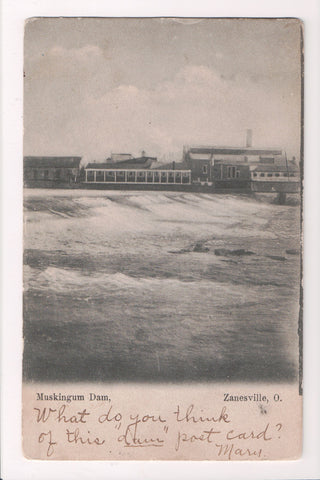 OH, Zanesville - MUSKINGUM DAM - @1907 Edmiston Book and Sta Co - F03231