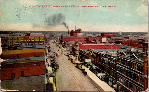 OK, Oklahoma City - Business District, State National Bank, hotel - F03239