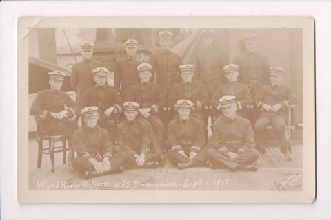 Ship Postcard - BIRMINGHAM, USS - Ward Room Officers (original SOLD) F09018