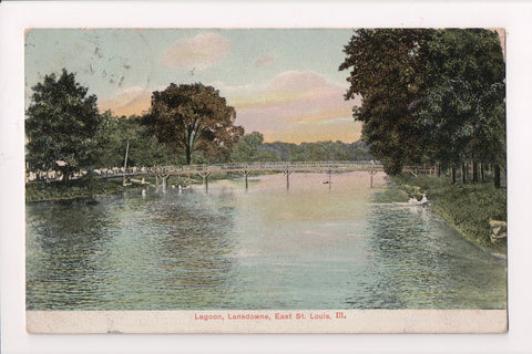 IL, East St Louis - LANSDOWNE PARK, bridge - @1912 postcard - F09106