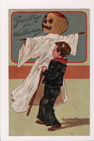 Halloween - Boy, scarecrow (original SOLD) F09127