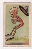 Halloween - bald witch, wearing only shoes, hat falling off - F09247