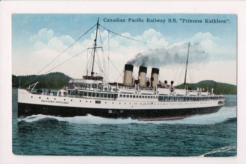 Ship Postcard - PRINCESS KATHLEEN closeup - F17100