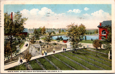 SC, COLUMBIA - Irwin Park at Columbia Waterworks postcard - F17321