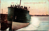 MI, BAY CITY - Launching a 600 ft Steel Ship - 1909 Flag cancel - F17350