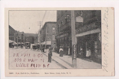 NY, LITTLE FALLS - Main St - Idle Hour Billiard, 5/10 cent Store (original SOLD) FF0005